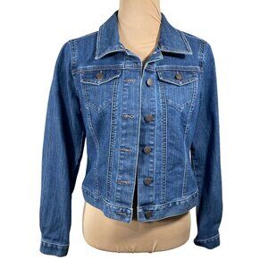 Loft Outlet Classic Denim Jean Jacket Size XS Medium Wash Stretch
